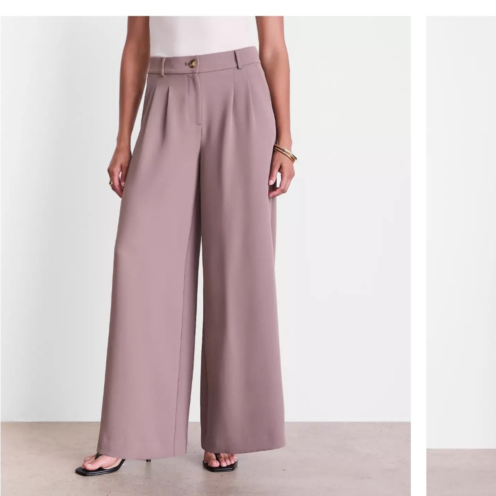 LOFT Brown Malt  Wide Leg Dress Pants in Excellent Condition - Picture 4 of 11